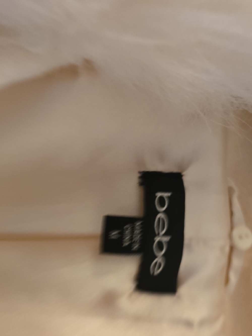 bebe Cream Faux Fur-Trim Trench Coat - Picture 5 of 5